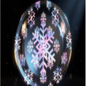 Luxury Holographic Snowflake Christmas Collection Papieren Bordje