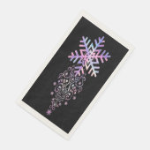 Luxury Holographic Snowflake Christmas Collection  Servet (Hoek)