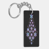 Luxury Holographic Snowflake Christmas Collection Sleutelhanger (Voorkant Links)