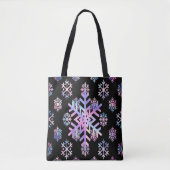 Luxury Holographic Snowflake Christmas Collection Tote Bag (Voorkant)