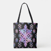 Luxury Holographic Snowflake Christmas Collection Tote Bag (Achterkant)