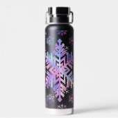 Luxury Holographic Snowflake Christmas Collection  Waterfles (Achterkant)