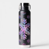Luxury Holographic Snowflake Christmas Collection  Waterfles (Voorkant)