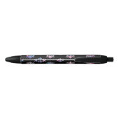 Luxury Holographic Snowflake Christmas Collection Zwarte Inkt Pen (Achterkant)