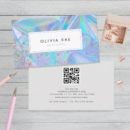 Luxury Holographic Trendy Visitekaartje