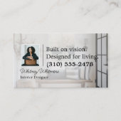 Luxury Home Interior Design Stylist Photo Qr Code Visitekaartje (Voorkant)