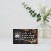 Luxury Home Renovation Home Builder Photo Qr Code Visitekaartje (Staand voorkant)