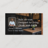 Luxury Home Renovation Home Builder Photo Qr Code Visitekaartje (Voorkant)