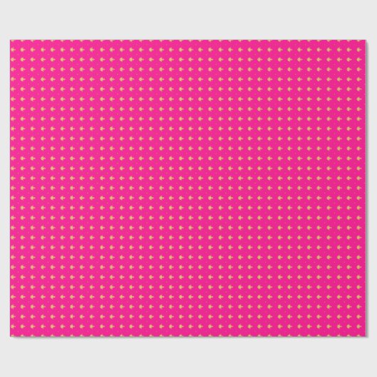 Luxury Hot Pink en Gold Girly Damask Pattern Cadeaupapier (Vlak)
