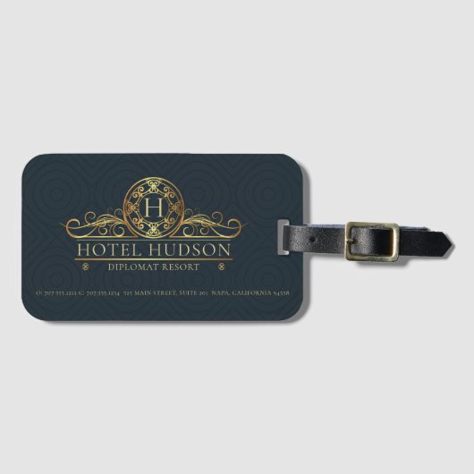 Luxury Hotel Branding Bagagelabel (Voorkant (horizontaal))