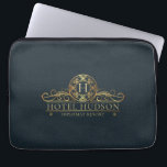 Luxury Hotel Branding Monogrammed Laptop Sleeve<br><div class="desc">Luxe design for Hotels and Resorts. Elegant en modern. Overeenkomende producten zijn te vinden in het Luxury Hotel Branding collectie. U bent welkom om mijn winkel te bezoeken voor mooiere producten.</div>