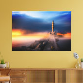 Luxury Hotel Wall Art vuurtoren Sunset Canvas Afdruk (Insitu (Woonkamer))