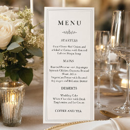 Luxury Hunter Green | Elegant Monogram Menu Kaart