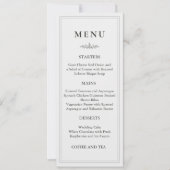 Luxury Hunter Green | Elegant Monogram Menu Kaart (Voorkant)