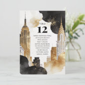 Luxury Iconic NYC Buildings Cityscape with Glitter (Staand voorkant)