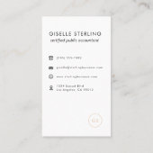 Luxury Income Tax Preparer CPA Accountant Visitekaartje (Achterkant)