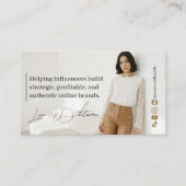 Luxury Influencer Marketing Consulting QR-code Visitekaartje (Voorkant)