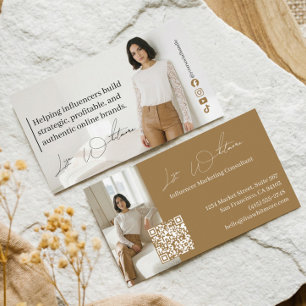 Luxury Influencer Marketing Consulting QR-code Visitekaartje