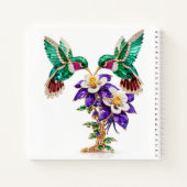 Luxury Initial Y Hummingbird Jeweled Wedding Gift Notitieboek (Achterkant)