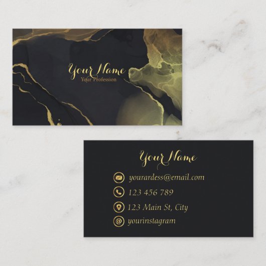 Luxury Ink Visitekaartje (Voorkant / Achterkant)