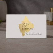 Luxury Interior Designer Gold Abstract Logo Visitekaartje