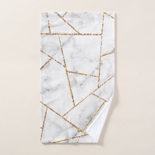 Luxury Interior Marble Stone Glitter Bad Handdoek (Handdoek)
