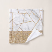 Luxury Interior Marble Stone Glitter Bad Handdoek (Wasdoekje)