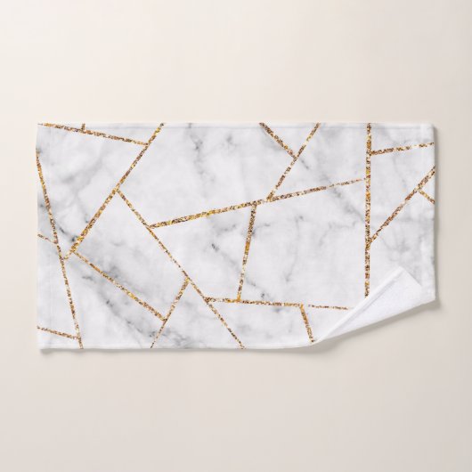 Luxury Interior Marble Stone Glitter Bad Handdoek (Handdoek)