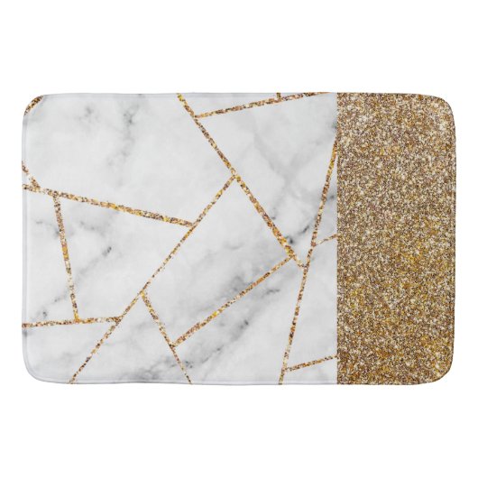 Luxury Interior Marble Stone Glitter Badmat (Voorkant)