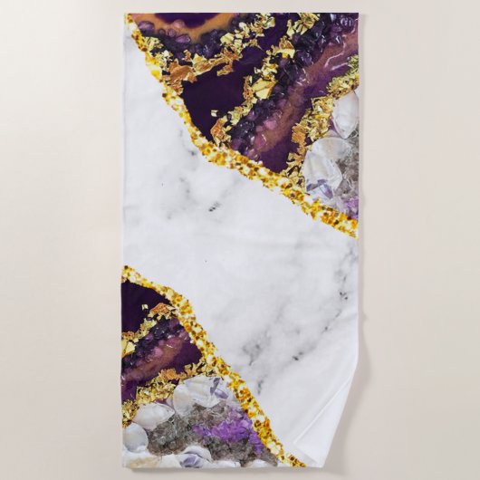 Luxury Interior Marble Stone Glitter Strandlaken (Voorkant)
