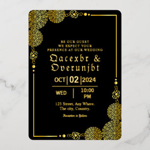 Luxury Invitation Gold Foil Sjabloon