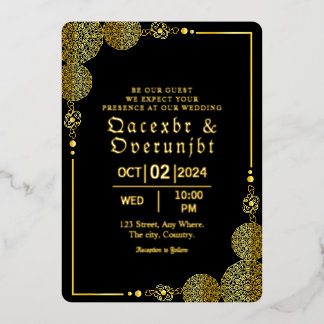 Luxury Invitation Gold Foil Sjabloon