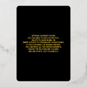 Luxury Invitation Gold Foil Sjabloon (Achterkant)