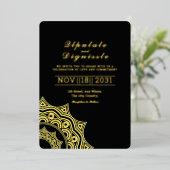 Luxury Invitation Kaart Gold Foil Sjabloon (Staand Voorkant)
