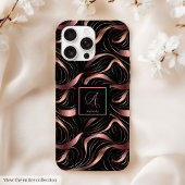 Luxury iPhone 14 Case Modern Rose Gold Metallic