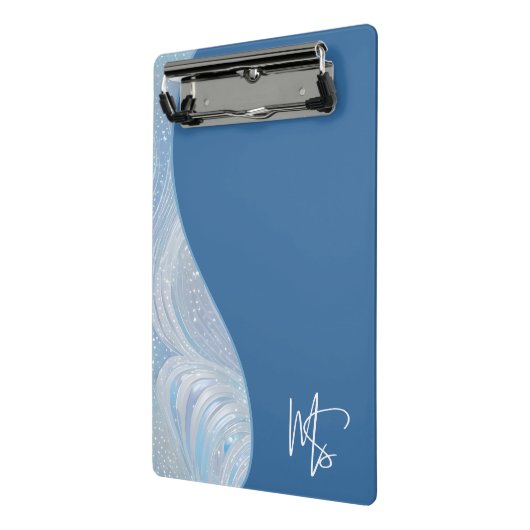 Luxury Iridescent Blue Gradient  Mini Klembord (Angled2)