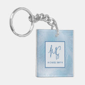 Luxury Iridescent Blue Gradient Sleutelhanger (Voorkant Links)