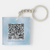 Luxury Iridescent Blue Gradient Sleutelhanger (Achterkant)