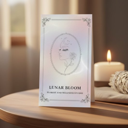 Luxury Iridescent with QR Code Holographic Visitekaartje