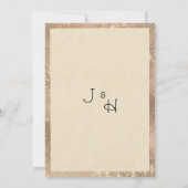 Luxury ivory gold glitter lace flora Save the Date Kaart (Achterkant)