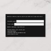 Luxury Ivory Marble and Gold Glitter Referral Card Visitekaartje (Achterkant)