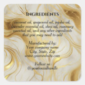 Luxury Ivory Marble & Gold Foil Ingredients Label (Voorkant)