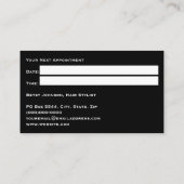 Luxury Ivory Marble Gold Glitter Appointment Card Visitekaartje (Achterkant)