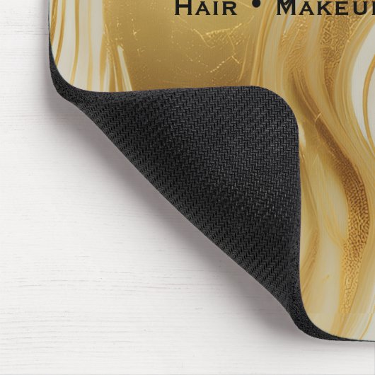 Luxury Ivory Marble Gold Glitter Muismat (Hoek)