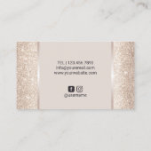 Luxury ivory Shimmer Lips Modern Beauty Salon Visitekaartje (Achterkant)
