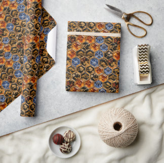 Luxury Japanese Kikkou Gold Wrapping Paper Cadeaupapier