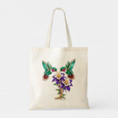 Luxury Jeweled Hummingbird Monogram B Wedding Tote Bag (Achterkant)
