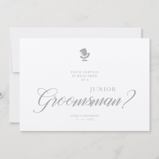 Luxury Junior Groomsman Funny Wedding Minimalist (Voorkant)