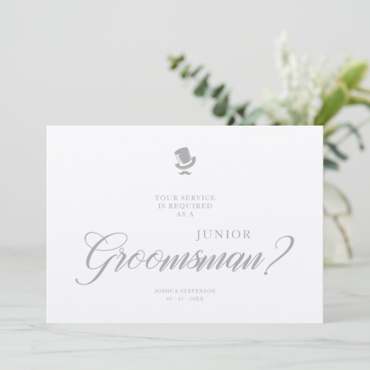 Luxury Junior Groomsman Funny Wedding Minimalist (Staand voorkant)