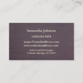 Luxury Key Blueberry Real Estate Visitekaartje (Achterkant)